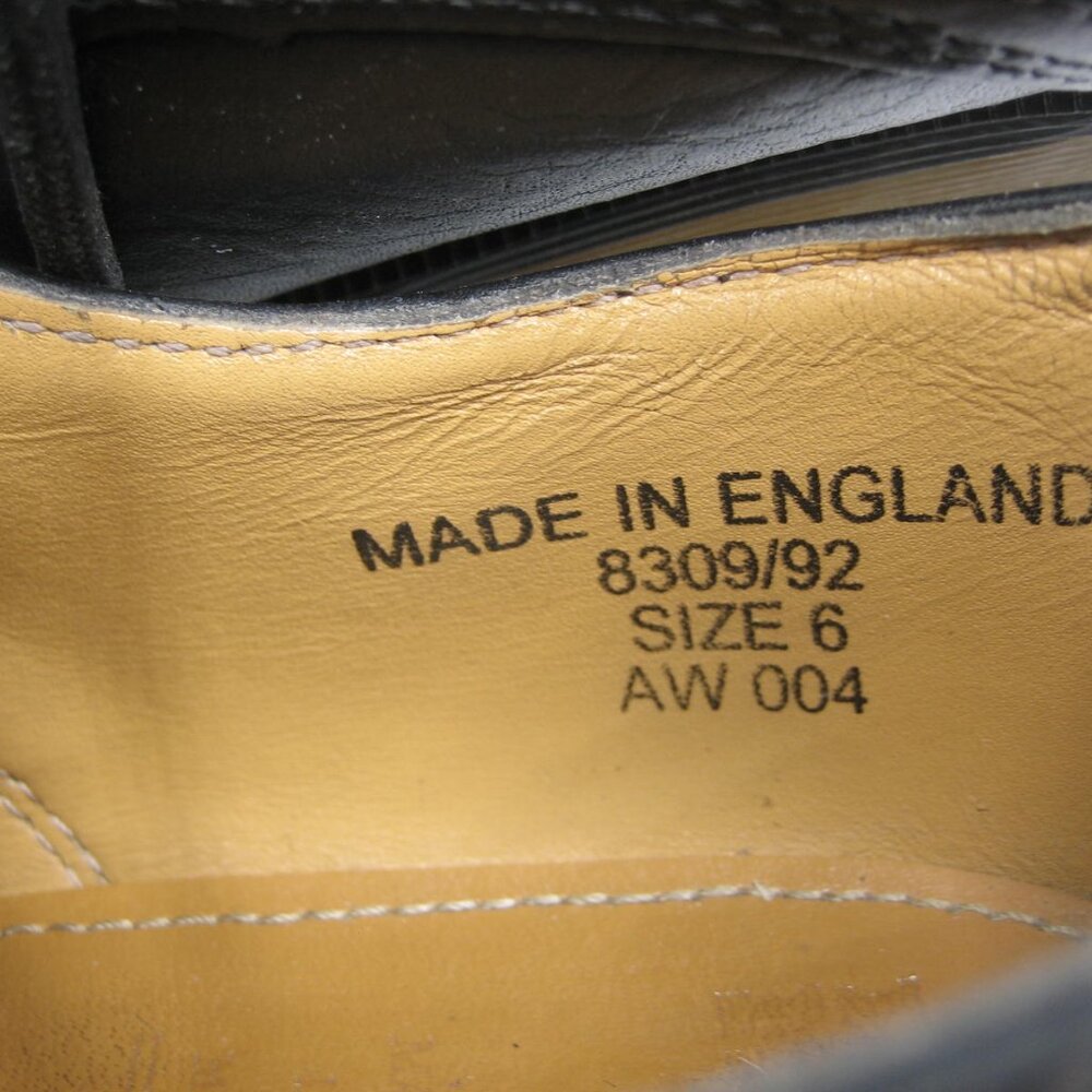 Dr. Martens Vintage Black Leather  Derby Oxford 8309 England Women’s UK 6  US 8 - Picture 12 of 13